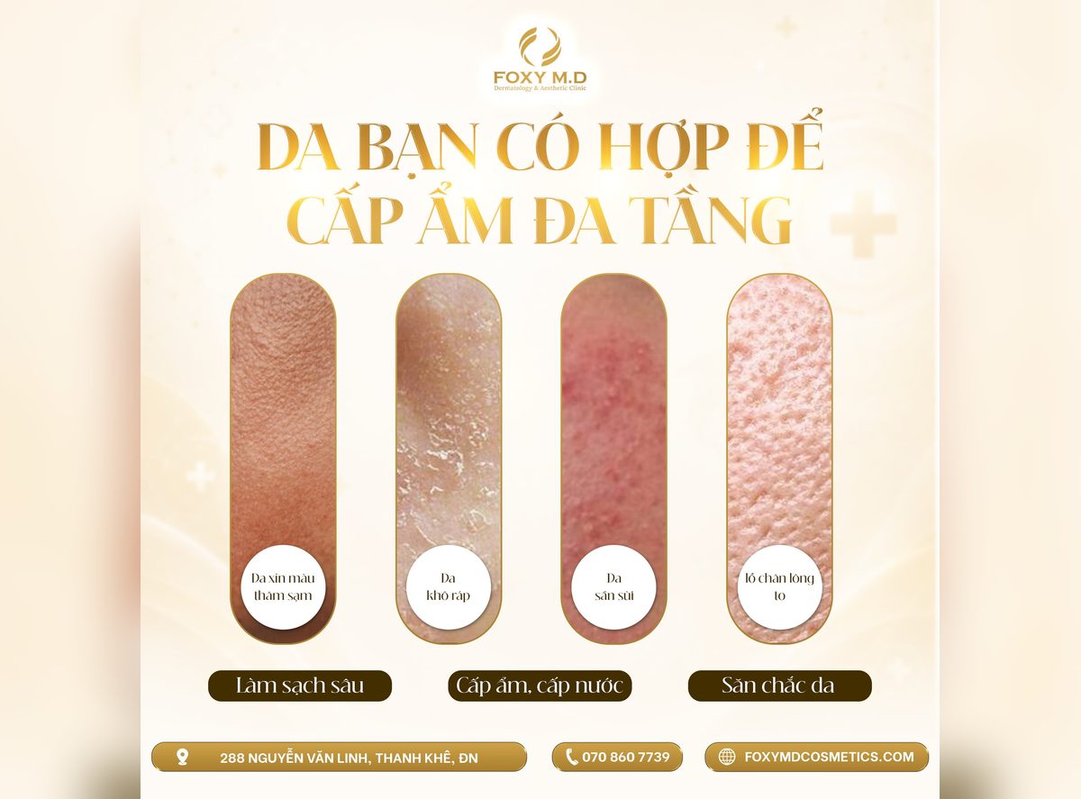 Liệu trình cấp ẩm đa tầng tại Foxy M.D