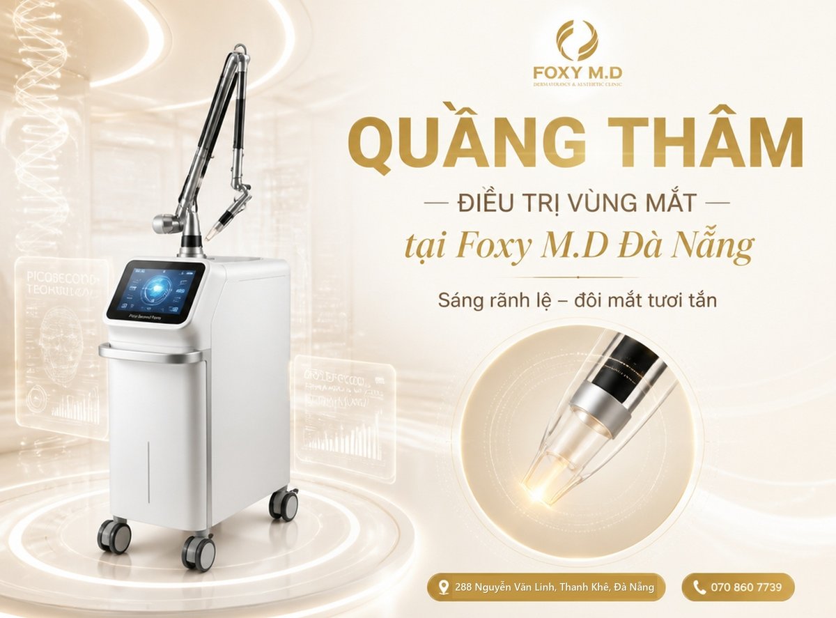 Điều trị thâm quầng mắt tại Đà Nẵng: Phác đồ y khoa xóa mờ bọng mắt & làm sáng rãnh lệ
