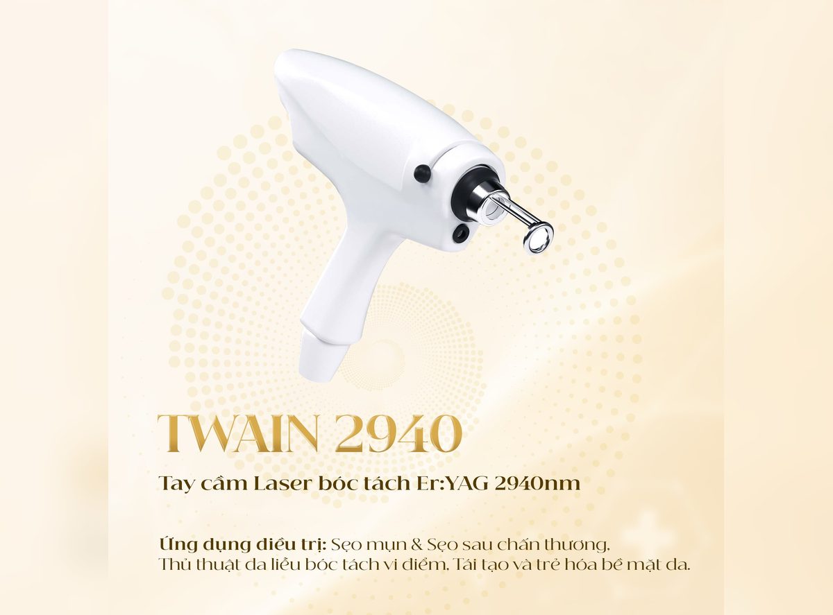 Tay cầm Twain 2940 laser Er:YAG 2940nm tại Foxy M.D