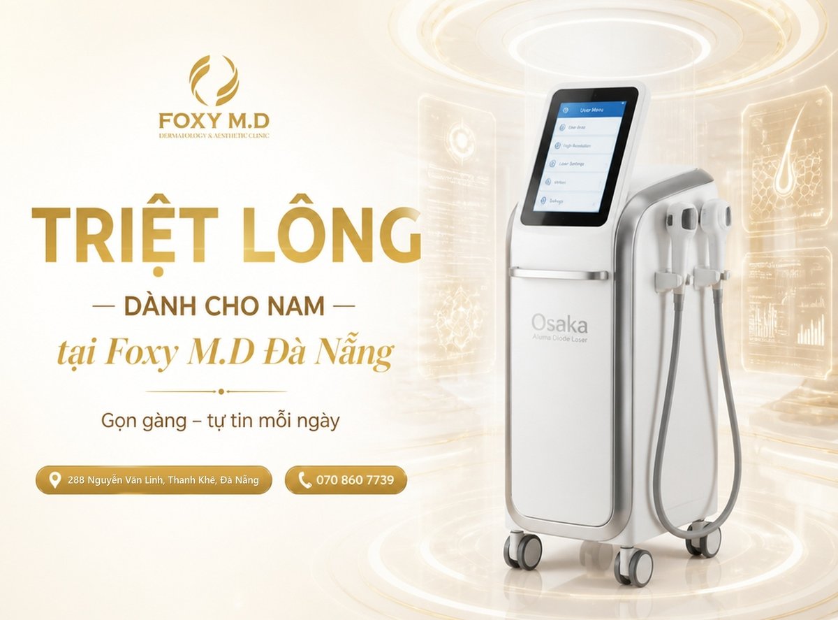 Triệt lông nam giới tại Đà Nẵng: Bảng giá, phác đồ triệt râu quai nón & lông body nam