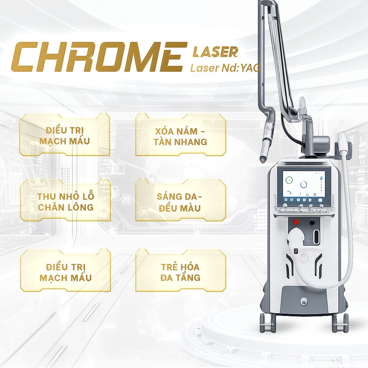 Chrome laser Nd:YAG tại Foxy M.D