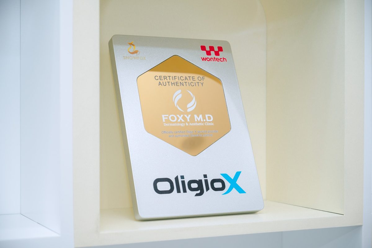 Chứng nhận thiết bị Oligio X chính hãng của Foxy M.D