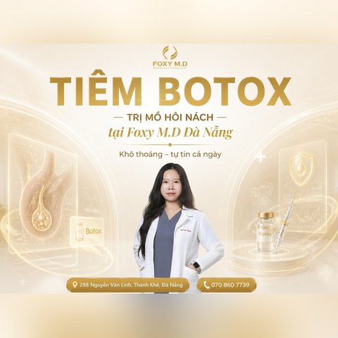 Tiêm botox trị tăng tiết mồ hôi nách tại Đà Nẵng: Giải pháp khô thoáng chuẩn y khoa