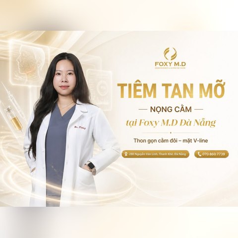 Tiêm tan mỡ nọng cằm & mỡ má tại Đà Nẵng: Bảng giá, cơ chế & quy trình y khoa