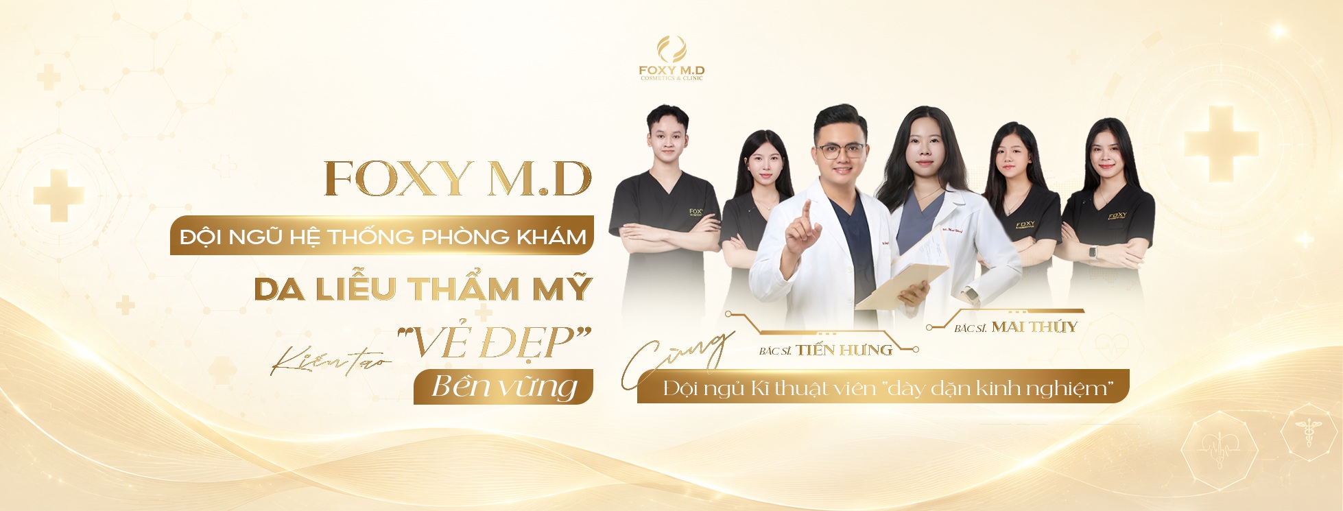 Bác sĩ CKI Nguyễn Tiến Hưng và bác sĩ Mai Thị Kim Thúy tại Foxy M.D Đà Nẵng