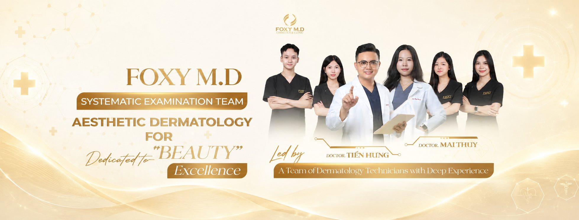 Dr. Nguyen Tien Hung, Specialist Level I, and Dr. Mai Thi Kim Thuy at Foxy M.D Da Nang