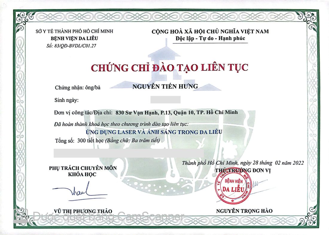 Ứng dụng Laser và Ánh sáng trong Da liễu — BV Da liễu TP.HCM